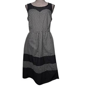 Retrolicious Dress Womens 1X Black Scottie Dog Print Fit Flare Retro Rockabilly